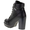 Bota Feminina Coturno Preto Moleca