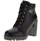 Bota Feminina Coturno Preto Moleca