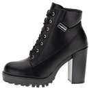 Bota Feminina Coturno Preto Moleca